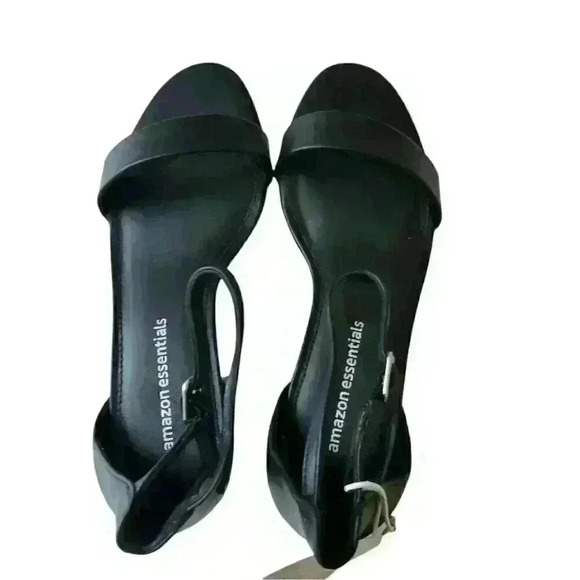 Essentials Women's Two Strap Heeled Sandal Size 8W - Picture 3 of 8